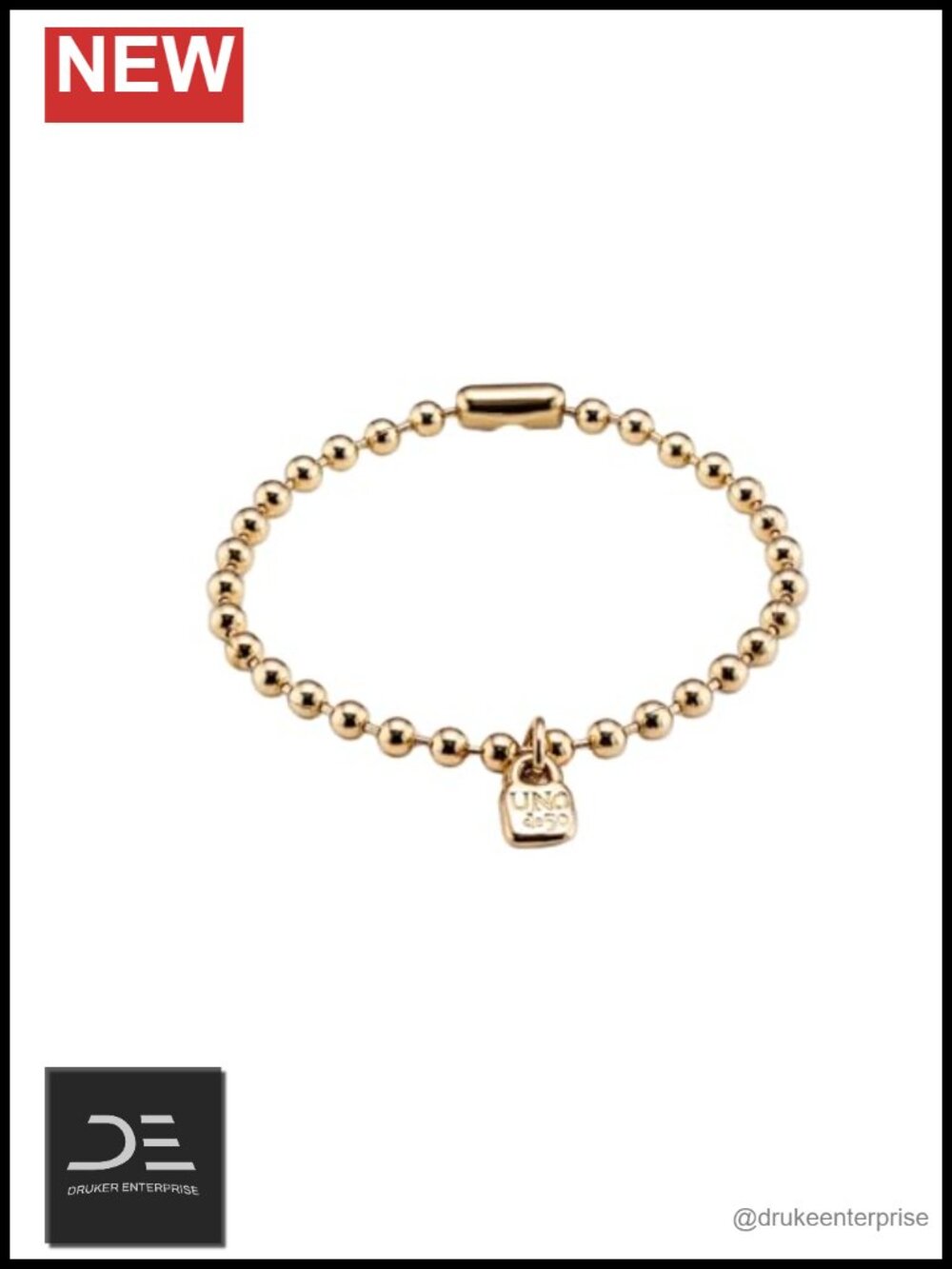 18K Gold-Plated Bangle Bracelet Cuff with Padlock Clasp